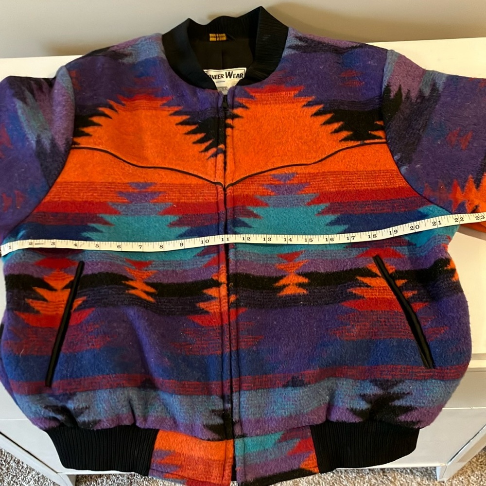 Pioneer Wear Jacket, Vintage, Southwest Aztec,  Wool,  Made in Albuquerque USA,